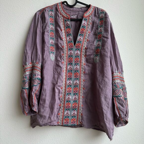 Johnny Was Claudine Paris Effortless Blouse In Ame Embroidered Size XS? Small? - Picture 2 of 7